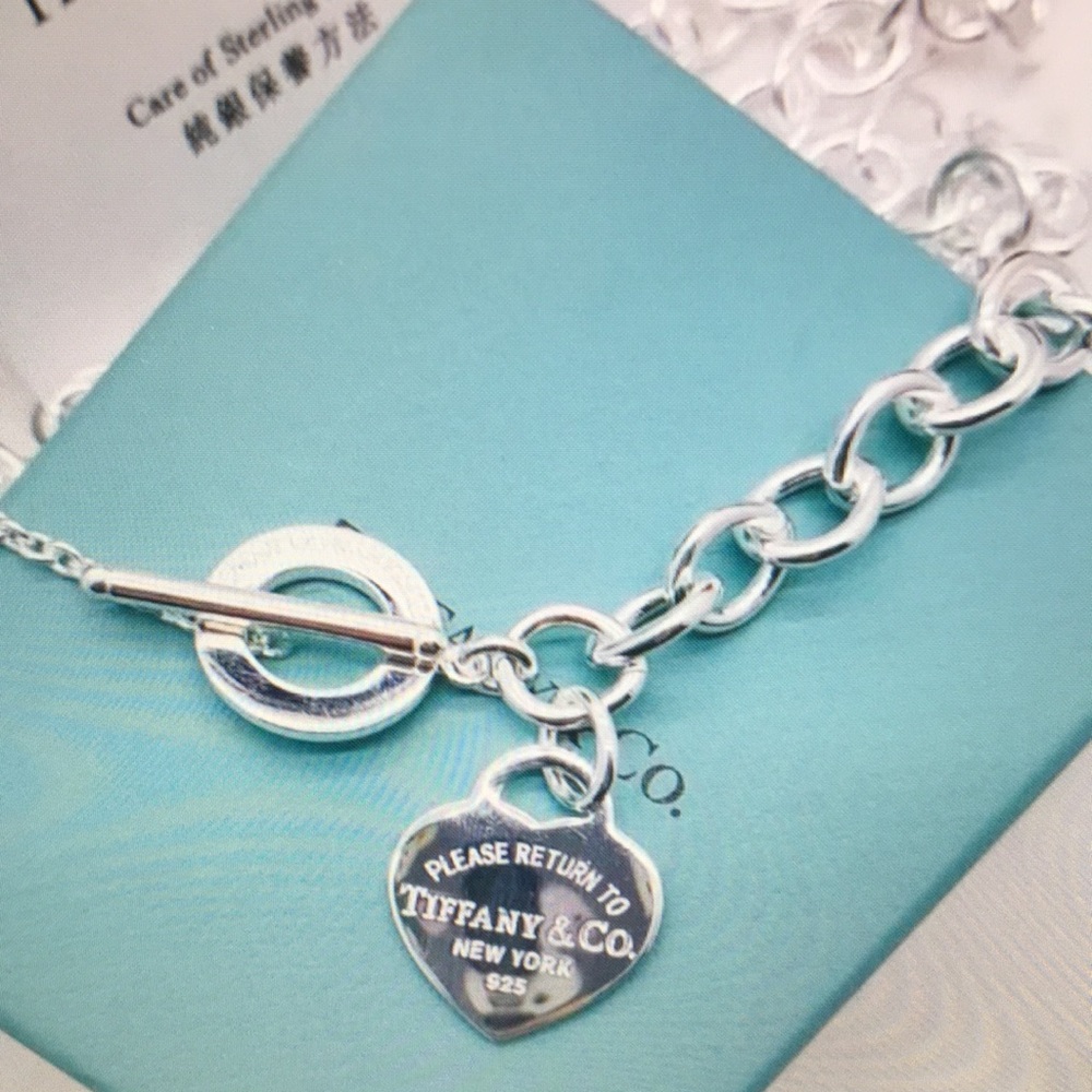 Tiffany & Co Silver Heart Tag Bracelet